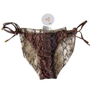 PQ swim Kaa Reversible Tie full tie string bikini bottom Size Small